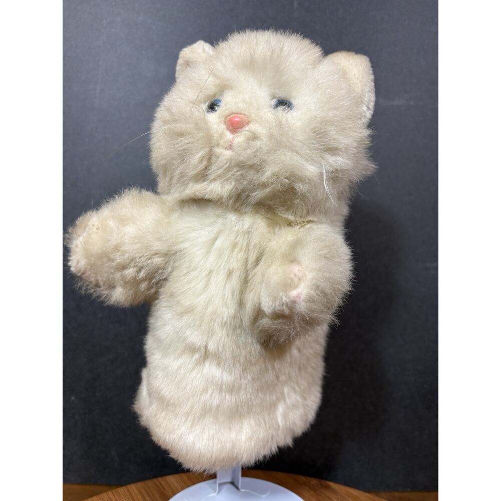 VTG 24k Special Effects Polar Puff Tanya Cream Gray Cat Hand Puppet 1985 N.4681